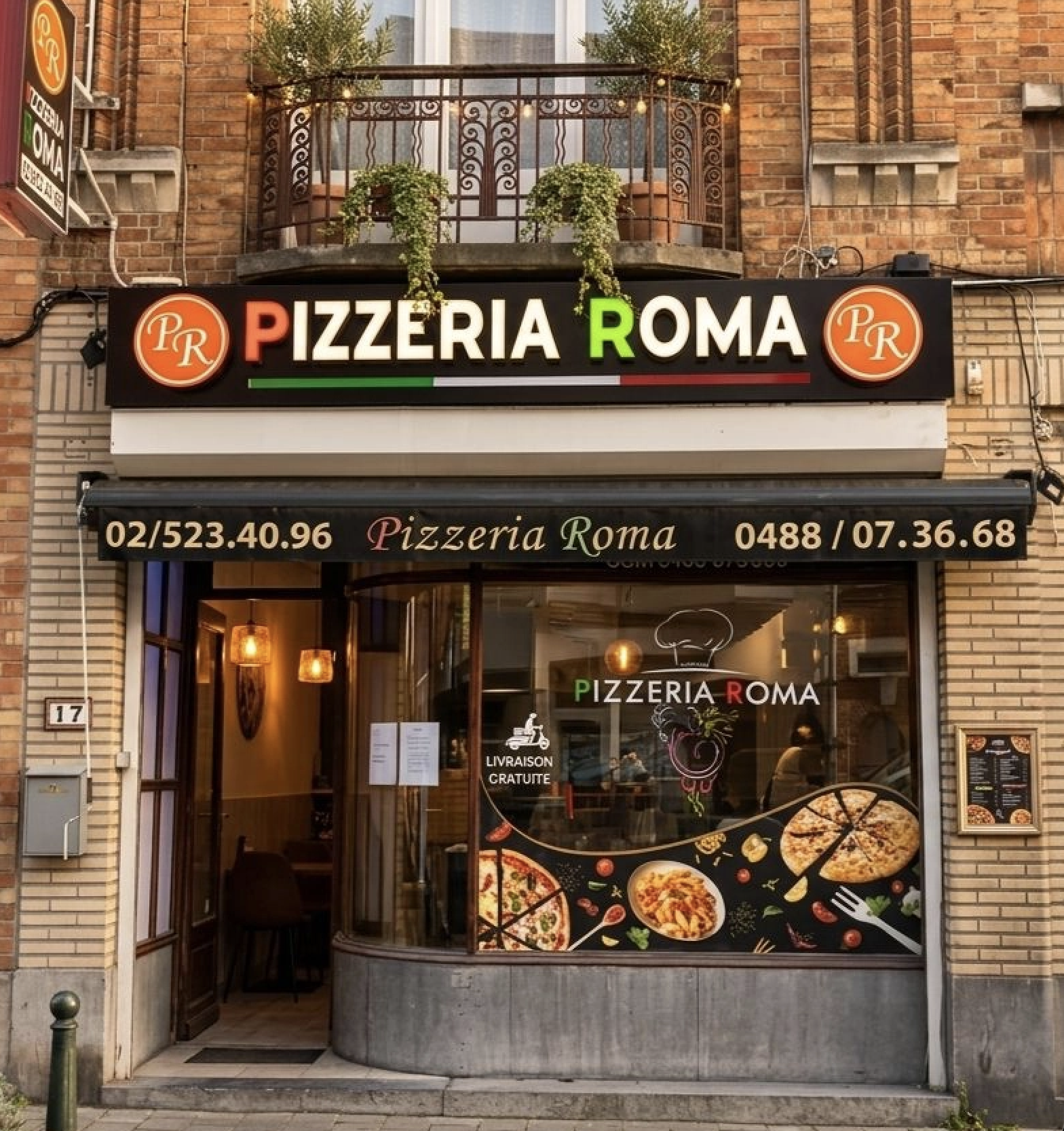 Gevel van Pizzeria Roma — Formanoir straat 17, Anderlecht